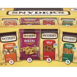 Snyder's of Hanover, Variety Pack Pretzels, Individual Packs, 4 Flavors, 36 Ct (Pack of 36)